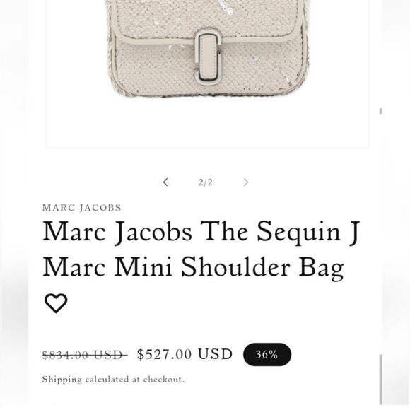 MARC JACOBS J MARC MINI SHOULDER SEQUINS BAG - Picture 13 of 16